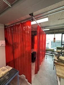 Flexible welding area